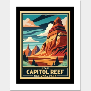 Retro Capitol Reef National Park Posters and Art